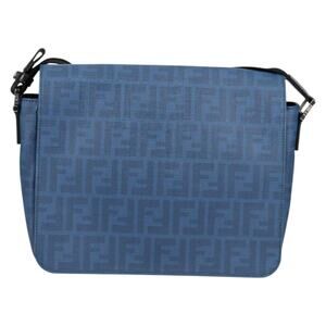 Fendi Zucca Shoulder Bag Blue